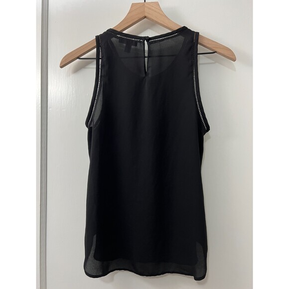 J Crew Black Sheer Sleeveless Blouse Tank - Women's 2 P *READ* - Picture 2 of 11